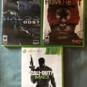 Lot of 3 Games for Xbox 360 War Games Like New